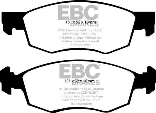 EBC Brakes DP21528 - Bremžu uzliku kompl., Disku bremzes www.autospares.lv