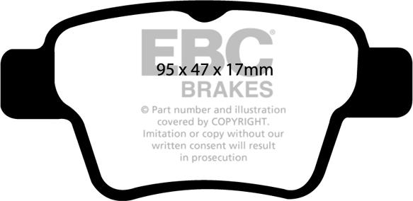 EBC Brakes DP1575 - Bremžu uzliku kompl., Disku bremzes www.autospares.lv