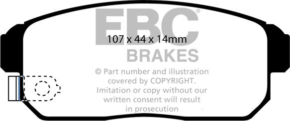 EBC Brakes DP41691R - Bremžu uzliku kompl., Disku bremzes www.autospares.lv