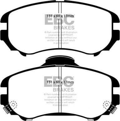 EBC Brakes DP21643 - Brake Pad Set, disc brake www.autospares.lv