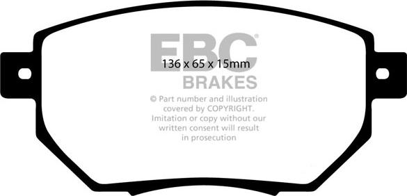 EBC Brakes DP1659 - Bremžu uzliku kompl., Disku bremzes www.autospares.lv