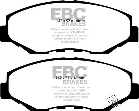 EBC Brakes DP1655 - Bremžu uzliku kompl., Disku bremzes autospares.lv