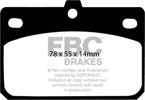 EBC Brakes DP166 - Bremžu uzliku kompl., Disku bremzes autospares.lv