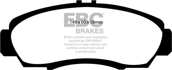 EBC Brakes DP21610 - Bremžu uzliku kompl., Disku bremzes autospares.lv