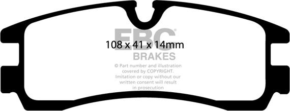 EBC Brakes DP1621/2 - Bremžu uzliku kompl., Disku bremzes www.autospares.lv