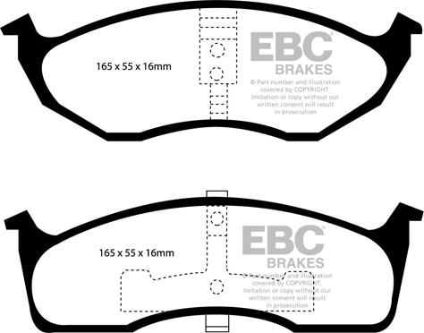 EBC Brakes DP1623 - Bremžu uzliku kompl., Disku bremzes www.autospares.lv