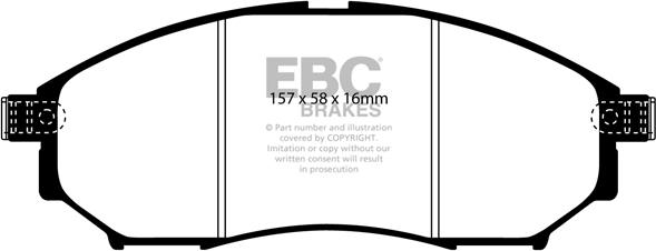 EBC Brakes DP61671 - Bremžu uzliku kompl., Disku bremzes www.autospares.lv