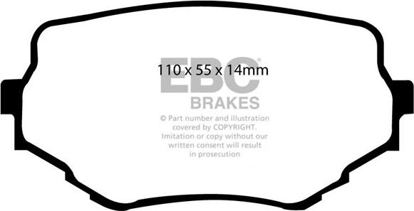 EBC Brakes DP1099 - Bremžu uzliku kompl., Disku bremzes www.autospares.lv