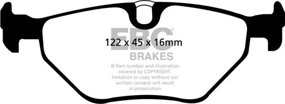 EBC Brakes DP1091 - Bremžu uzliku kompl., Disku bremzes www.autospares.lv