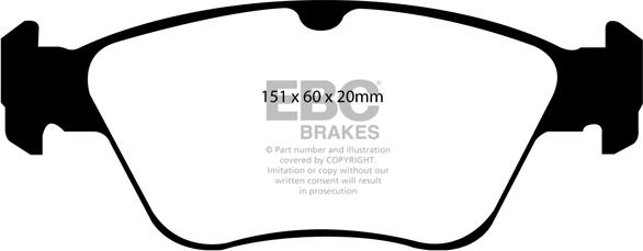 EBC Brakes DP1055 - Bremžu uzliku kompl., Disku bremzes www.autospares.lv