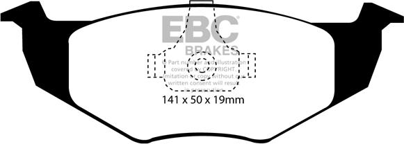 EBC Brakes DP21056 - Тормозные колодки, дисковые, комплект www.autospares.lv