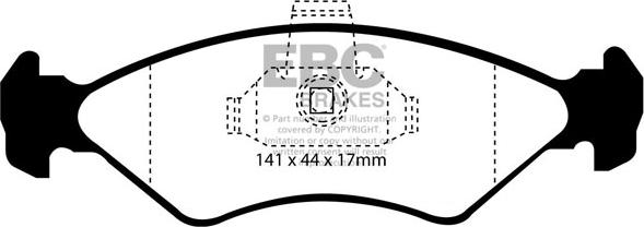 EBC Brakes DP21050 - Bremžu uzliku kompl., Disku bremzes www.autospares.lv