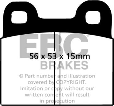 EBC Brakes DP105 - Тормозные колодки, дисковые, комплект www.autospares.lv