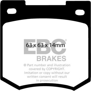 EBC Brakes DP106 - Bremžu uzliku kompl., Disku bremzes www.autospares.lv