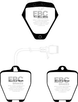 EBC Brakes DP1012 - Brake Pad Set, disc brake www.autospares.lv