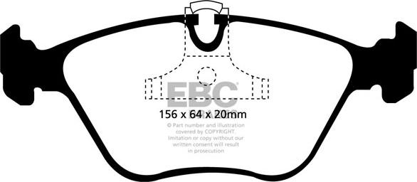 EBC Brakes DP51089NDX - Тормозные колодки, дисковые, комплект www.autospares.lv