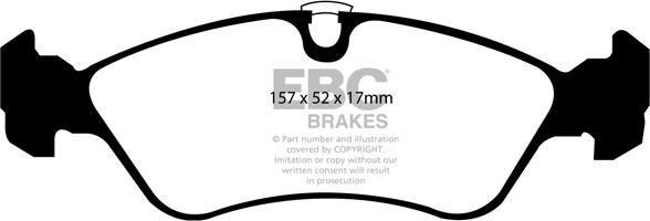 EBC Brakes DP1087 - Bremžu uzliku kompl., Disku bremzes autospares.lv