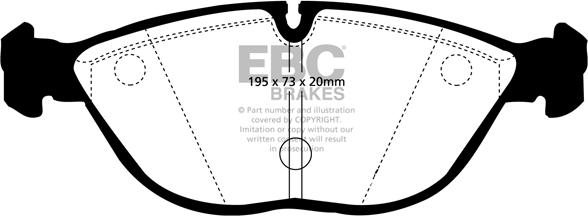 EBC Brakes DP31035C - Bremžu uzliku kompl., Disku bremzes autospares.lv