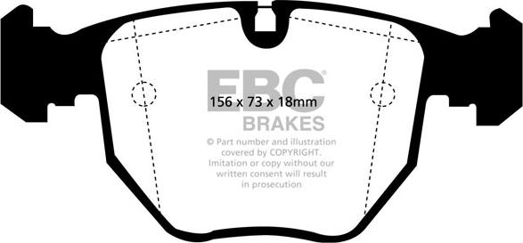 EBC Brakes DP1036 - Bremžu uzliku kompl., Disku bremzes www.autospares.lv