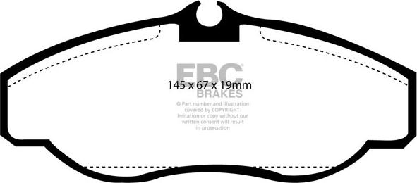 EBC Brakes DP1037 - Bremžu uzliku kompl., Disku bremzes www.autospares.lv