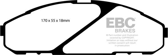 EBC Brakes DP1020 - Bremžu uzliku kompl., Disku bremzes www.autospares.lv