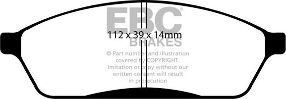 EBC Brakes DP1023 - Bremžu uzliku kompl., Disku bremzes www.autospares.lv