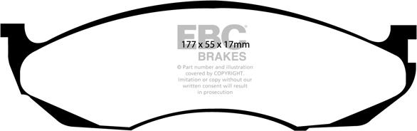 EBC Brakes DP1022 - Bremžu uzliku kompl., Disku bremzes www.autospares.lv