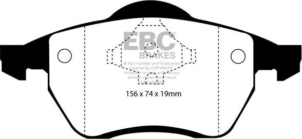 EBC Brakes DP1074 - Bremžu uzliku kompl., Disku bremzes www.autospares.lv