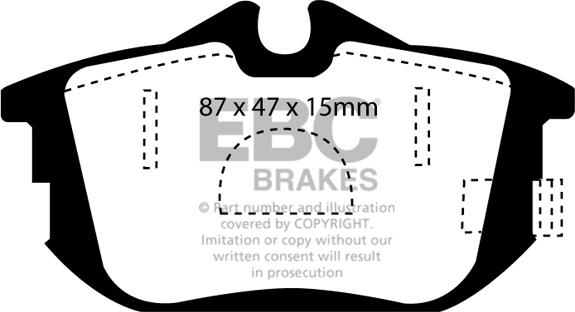 EBC Brakes DP1076 - Brake Pad Set, disc brake www.autospares.lv