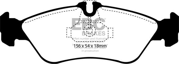 EBC Brakes DP41070/2R - Тормозные колодки, дисковые, комплект www.autospares.lv