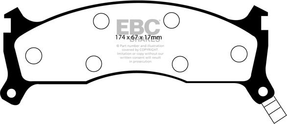 EBC Brakes DP1073 - Bremžu uzliku kompl., Disku bremzes www.autospares.lv