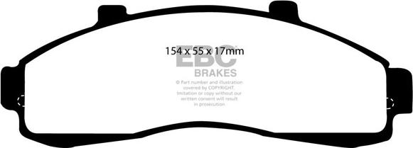 EBC Brakes DP61199 - Bremžu uzliku kompl., Disku bremzes www.autospares.lv