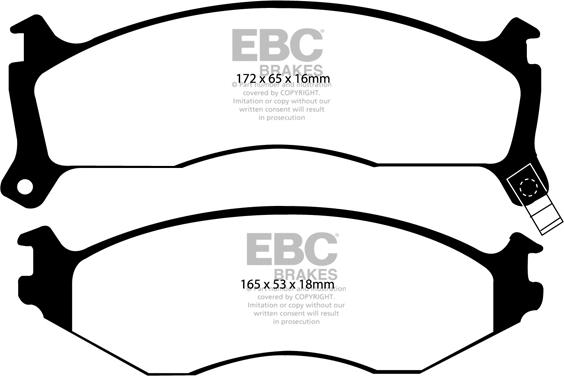 EBC Brakes DP1194 - Bremžu uzliku kompl., Disku bremzes www.autospares.lv