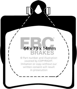 EBC Brakes DP1191 - Bremžu uzliku kompl., Disku bremzes www.autospares.lv