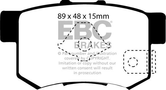 EBC Brakes DP41193/2R - Bremžu uzliku kompl., Disku bremzes www.autospares.lv