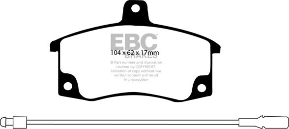 EBC Brakes DP1192 - Bremžu uzliku kompl., Disku bremzes www.autospares.lv