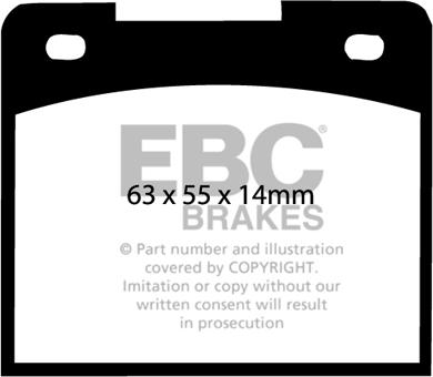 EBC Brakes DP114 - Bremžu uzliku kompl., Disku bremzes www.autospares.lv