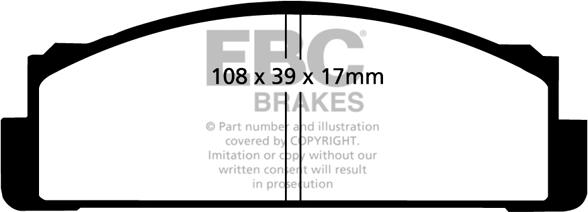 EBC Brakes DP2116 - Тормозные колодки, дисковые, комплект www.autospares.lv