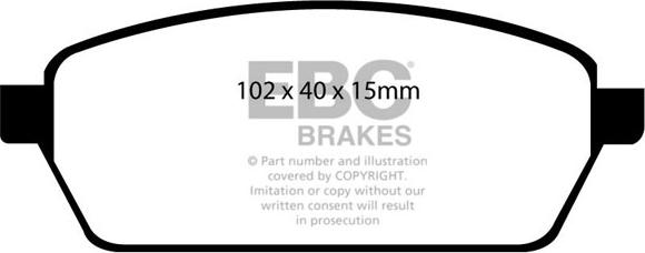 EBC Brakes DP1106 - Bremžu uzliku kompl., Disku bremzes www.autospares.lv