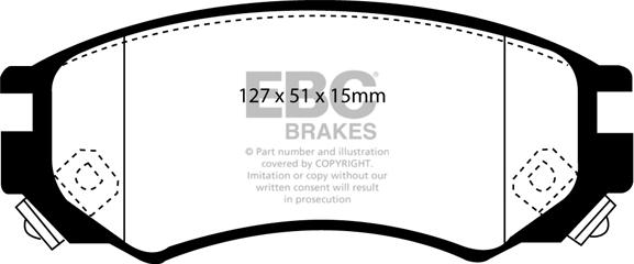 EBC Brakes DP1101 - Bremžu uzliku kompl., Disku bremzes www.autospares.lv