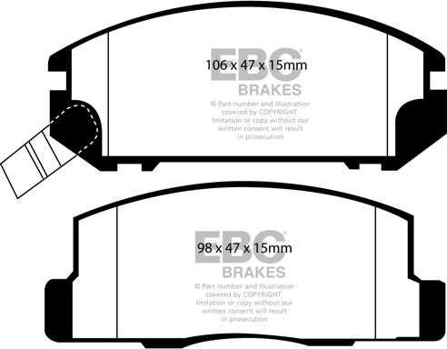 EBC Brakes DP1107 - Bremžu uzliku kompl., Disku bremzes autospares.lv