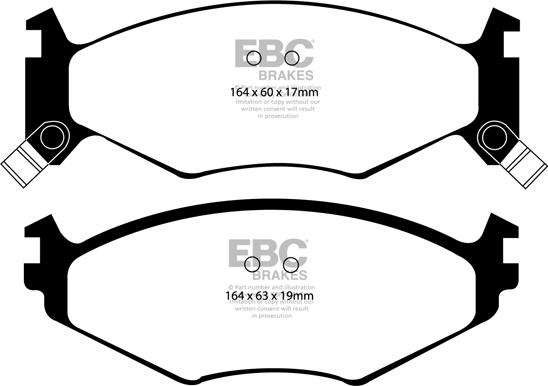 EBC Brakes DP1119 - Bremžu uzliku kompl., Disku bremzes www.autospares.lv