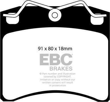 EBC Brakes DP1116 - Bremžu uzliku kompl., Disku bremzes www.autospares.lv