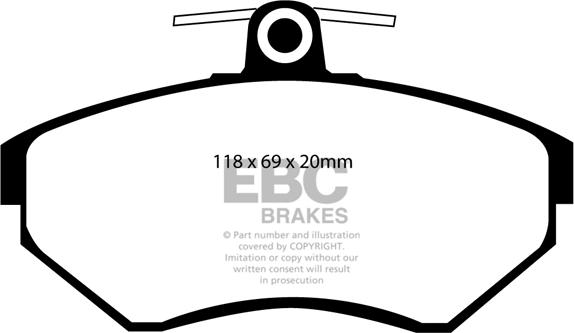 EBC Brakes DP1113 - Bremžu uzliku kompl., Disku bremzes www.autospares.lv