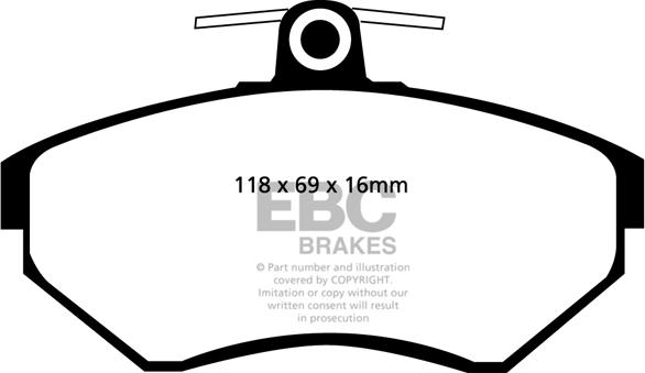 EBC Brakes DP41112R - Bremžu uzliku kompl., Disku bremzes www.autospares.lv