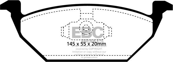 EBC Brakes DP1117 - Bremžu uzliku kompl., Disku bremzes www.autospares.lv