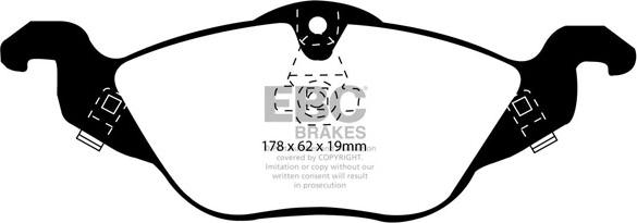 EBC Brakes DP1184 - Bremžu uzliku kompl., Disku bremzes www.autospares.lv