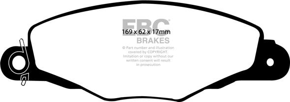 EBC Brakes DP1188 - Bremžu uzliku kompl., Disku bremzes www.autospares.lv