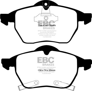 EBC Brakes DP31187C - Bremžu uzliku kompl., Disku bremzes autospares.lv