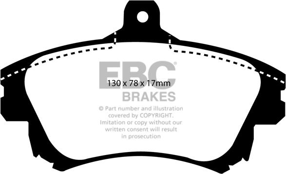 EBC Brakes DP1139 - Bremžu uzliku kompl., Disku bremzes www.autospares.lv